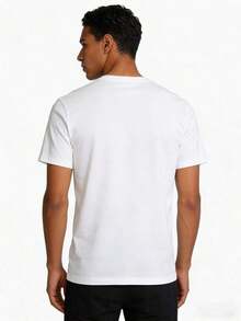 1 T-Shirt With National Flag Print, Printed Tees, Graphic Tees, Funny Tees, Printed Tees For Men, 180g, 100% Cotton, White. New Printed Tees For Spring And Fall, Fashionable And With A 3D US Design, Everyday Wear, Patriotic. Great For Gifting. Women's T-Shirt. Stylish. Bohemian Style. Soft, Breathable, And Comfortable Garment, Perfect For Spring, Summer, And Fall; Ideal For Vacations, Travel, And Everyday Wear. Perfect For Watching A Game. - 白色的 - 查看 3