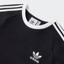 ADIDAS ORIGINALS Men Women Summer Short Sleeve T-Shirt, Crew Neck Ringer Tee With Contrast Trim, 3-Stripes Detail, Embroidered Trefoil Logo, Casual Sportswear Top For Daily Wear, Classic Vintage Style - 黑色 - 查看 5