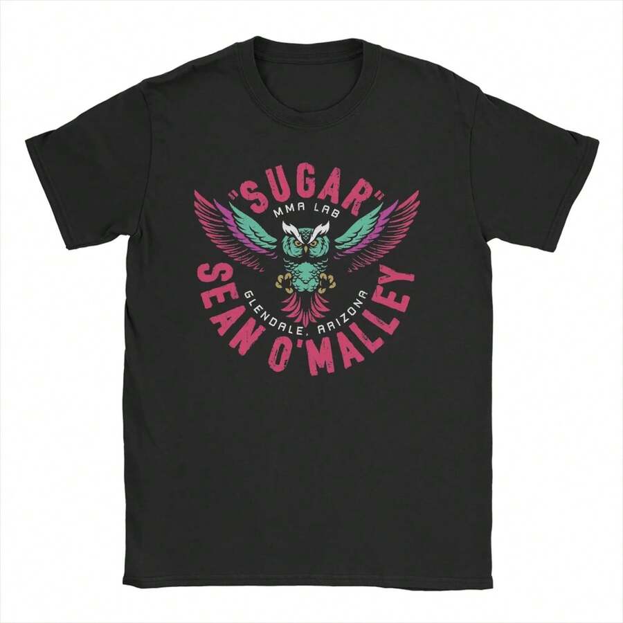 Camisetas S1UGAr Sean O Malley para M1en WoM1en. Camisetas increíbles. Camisetas de manga corta con cuello redondo. Camisetas de algodón para fiestas. Camiseta unisex de algodón grueso de 220 g, suave y transpirable con excelente elasticidad, agradable para la piel y cómoda para usar todo el día. Diseño clásico y casual fácil de combinar, ideal para salidas diarias, ropa urbana, deportes, citas y reuniones informales durante todo el año. - Negro - Ver 1