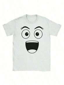 Anime Robot Robloxs Face T-Shirts, Funny Shirt, Graphic Tees, Crew Neck Short Sleeve T-Shirts, Women's Clothing, Harajuku T-Shirts, Tee, Summer Tops, Summer  Versatile Tops - Trắng 3 - Xem 2