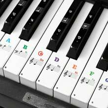 Colorful Piano Key Note Stickers For 88/61/54/49 Keys, Includes Staff, Note Names, Solfège Markings, Removable Piano Stickers For Beginners, Piano Keyboard Stickers, Piano Key Labels And Annotations - 1 Set - View 6