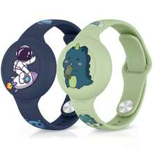 Children's Wristband Compatible With Apple AirTag, Hidden Silicone Protective Case For AirTag GPS Tracker, Adjustable Anti-Lost Watch Band For Boys And Girls - Multicolor - View 2