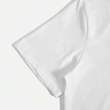 Camiseta de manga corta de algodón para mujer, estilo casual chic minimalista, con cuello redondo, estampado integral de doble cara con diseño de cruz al amanecer y escena de playa, inspiración religiosa, top casual de verano para mujer. - Blanco - Ver 4