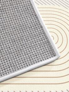 DAJIANG 1pc Minimalist Geometric Line Beige Long Kitchen Mat/Rug, Suitable For Bathroom, Kitchen, Outdoor, Indoor, Hallway, Bedroom, Living Room, Machine Washable, Easy To Clean, Non-Slip Bottom, Applicable For Bedroom Decor, Japanese/Nordic Style Decor, Bathroom Decor, Outdoor Decor - Overlapping Loop - View 8