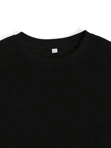 Hoy no es el Día de Cupido. Camiseta holgada de moda para mujer, 180 gramos, con un lindo diseño de mapache, un regalo creativo para ella en el Día de San Valentín. - Negro - Ver 5