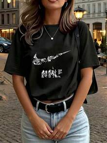 Women T-Shirts - Black - View 4