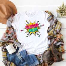 Super Mom T-Shirt, Mother's Day Gift, Mother's Day Sweatshirt, Gift For Mom, Mom T-Shirt, Funny Mom T-Shirt, Mom Lifestyle T-Shirt - 白色 - 查看 5