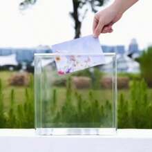 Caja decorativa, caja para tarjetas, caja de exhibición de acrílico con tapa transparente - Adecuada para bodas elegantes, aniversarios, Pascua, carnaval, cajas de regalo de graduación, decoración del Día de San Valentín - Almacena de forma segura dinero, tarjetas, coleccionables - Material de acrílico, para el hogar, la oficina, eventos corporativos - Regalo personalizado de agradecimiento, decoración del hogar, recuerdos románticos - Multicolor - Ver 5