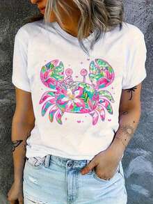 Women's Christian T-Shirt With Bible Verses, Vintage Style Faith-Themed Short-Sleeved Crew Neck T-Shirt, Printed With Sacred Slogans And Biblical Motifs, Suitable For Religious Events, Everyday Wear, Machine Washable, Comfortable Top - 黑色 - 查看 7