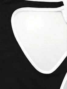 Top sin espalda de tirantes para mujer, casual de verano - Negro - Ver 4