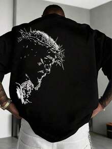 Zrgoth Men's Short Sleeve T-Shirt With Minimalist Dark Portrait Graphic Print, Casual And Versatile Design By K-GLORY JAVN - Mint Green - View 5