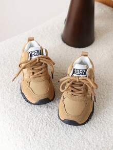 1 Pair Kids Shoes New Spring Soft Bottom Children's Sports Shoes Boys Running Shoes Lightweight Anti-Slip - Khaki - View 4