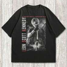 Ropa Urbana para Hombre, Conjuntos de Verano para Hombre, Camiseta de Leon Kennedy, Requiem, Camisetas para Hombre, Ropa Y2k - Negro - Ver 9