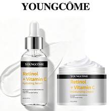 YOUNGCOME 视黄醇+维生素C保湿精华液&保湿霜，提亮肤色，淡化细纹，深层滋润暗沉肌肤 - Retinol - 查看 2