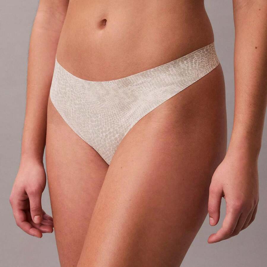 Calvin Klein Invisibles Thong Underwear  Women  Panties D3428 Underwear Women Panties Underwear Sleepwear - Stippled Skin Tofu - 查看 1