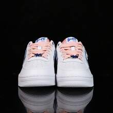 Giày thể thao thường ngày A BATHING APE Bape, giày bóng bẩy với logo ngôi sao phối màu tương phản, phù hợp cho nam và nữ. - Bột màu trắng và - Xem 7
