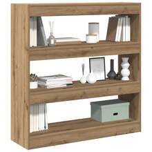 Libreria vidaXL in rovere massello, realizzata a mano, 100 x 30 x 103 cm - Multicolore - Visualizzare 12