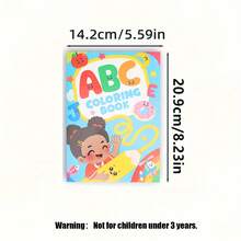 ABC著色練習本，兒童學習書，附ABC字母的兒童手寫練習教育玩具，教室教學工具與學校用品，開學理想選擇 - 彩色 - 查看 3