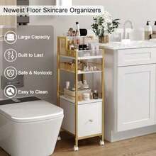 Organizador de maquillaje con cajones organizador de maquillaje grande para el cuidado de la piel organizador de maquillaje enrollable organizador de cosméticos vitrinas de cosméticos para esmalte 162745393569 - dorado - Ver 5