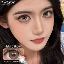 FRESH LADY 1 Pair Natural Color Lens Eyes Color Cosmetic Contact Lens Brown Colored Lenses For Eyes Yearly Beauty Contact Lens Halloween Costume Cosplay - Brown - View 2