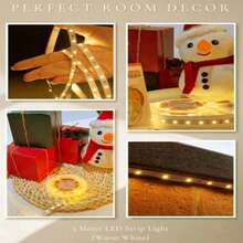 LED Light Strip, USB Powered, Self-Adhesive Cuttable, Touch Control - Long Press To Adjust Brightness, Suitable For Cabinet, Kitchen Lighting, TV Backlight, DIY Bedroom Home Decor Lighting - Warm Light - View 6