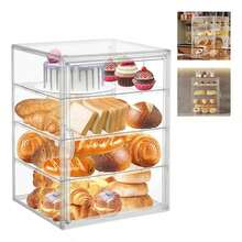 Transparent Plastic Bread Boxes, Large Acrylic Bread Box, Clear And Smooth - Transparent Color - View 1