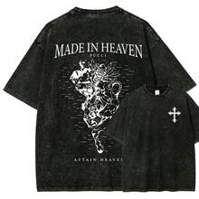 Pucci Unisex Fit Washed T-Shirt - Negro - Ver 5