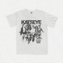 KATSEYE Beautiful Chaos Tour Vintage T Shirt, Gabriela Tee, Eyekon Merch,  Fan Gift, Sophia, Manon, Lara, Daniela, Megan, YoonchaeRopa Hombre Cosas Para Hombre Ropa De Mujer Women Clothing Casual Blusas Bonito - Blanco - Ver 1