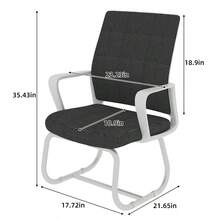 Minimalist Modern Office Chair Metal Frame Soft And Comfortable Home And Office Use Multiple Colors Available - White+Black + Iron + Nylon Mesh + Polyurethane1 - View 7