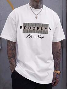 Men's Short-Sleeved Cropped T-Shirt With A Simple Design And Print, Featuring A Modern And Minimalist Style. It's A Comfortable, Soft, Breathable, And Moisture-Wicking Cropped Cut. Express Shipping Is Available From Our Local Warehouse. - 白色 - 查看 2