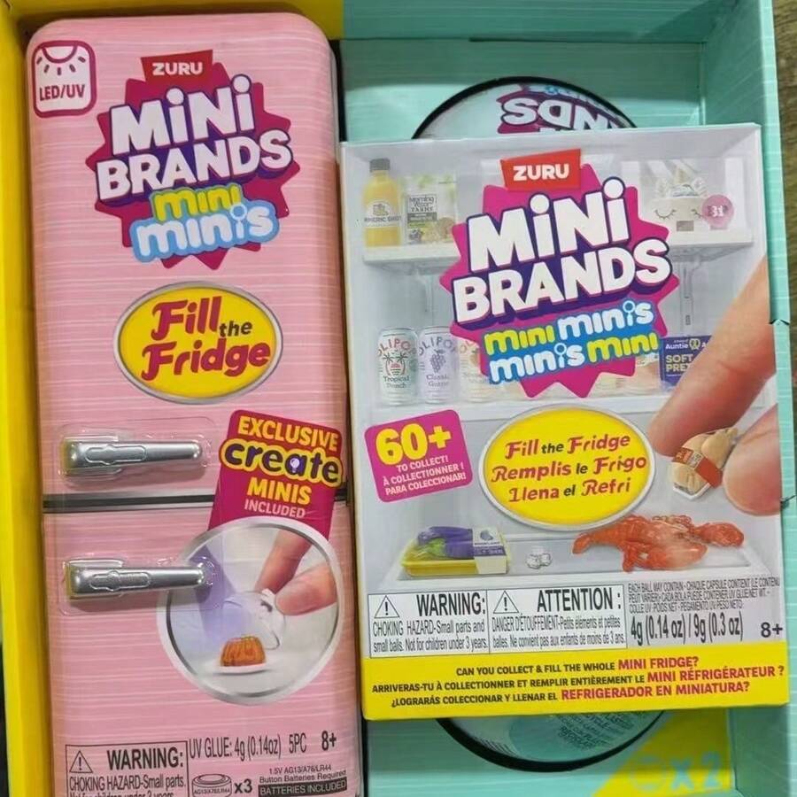 迷你冰箱玩具套組，玩具屋迷你冰箱，MINI品牌食物球玩具，捏捏玩具，教師節禮物，畢業禮物