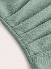 Top tubo sencillo y elegante con cintura fruncida, adecuado para verano, top tubo azul marino, tops tubo para mujer, top sin tirantes para mujer, top tubo azul marino - verde menta - Ver 3