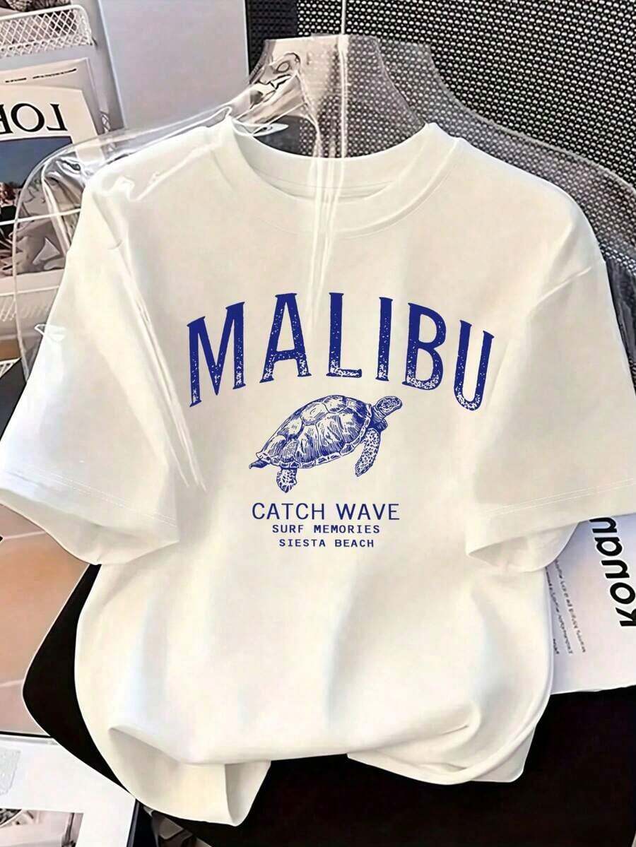 Camiseta de manga corta de moda primavera-verano 2026, fabricada en México. Estampado con diseños de dibujos animados, estilo para parejas, adecuado para uso en interiores y exteriores. Paquete de una sola pieza, cuello redondo clásico, diseño unisex, ideal para ocasiones de oficina y casuales. - Blanco - Ver 1