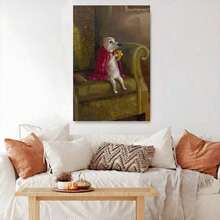 1pc,2D Flat,Built-In Framework Without Outer Frame,1 Pc Framed Alison Friend-Ernest Had Been On His Walk-Pet Oil Painting Wall Art Textured Canvas Poster Painting Wall Decor For Bedroom Living Room, Ready To Hang - A - 查看 6