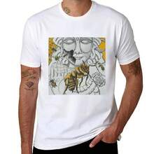 Camiseta de manga corta Bees of Bhramari, ideal para el trabajo. Confeccionada en algodón puro de 220 g, es una prenda de manga corta para hombre y mujer. Su tejido grueso es resistente a las arrugas y no se deforma fácilmente. De estilo sencillo y versátil, es ligera y transpirable, perfecta para ir al trabajo, viajar, acampar, ir de compras y para el tiempo libre. - Blanco - Ver 1