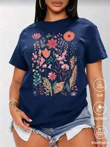 Short-Sleeved T-Shirt For Spring And Summer 2026, Made In Mexico, 180 Grams. Cartoon Print, Couple Design, Suitable For Indoor Or Outdoor Wear. Crew Neck, Unisex, Ideal For Office And Leisure. Single Pack.--Loose Fit, 100% Pure Cotton - 卡其色 - 查看 6