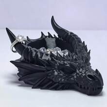 1 pièce Décoration et rangement en forme de tête de dragon noire, style gothique sombre et design unique cool. Sert à la fois de décoration et de rangement pour petits articles, convient pour le bureau ou la voiture, accessoire créatif - 1 ornement de rangement pour robinet - Voir 11
