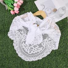 1 chiếc băng đô ren hoa thời trang, khăn trùm đầu turban thanh lịch, phụ kiện tóc thoáng khí đa năng. - Nhiều màu - Xem 7
