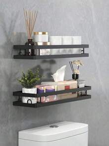 1/2pcs Bathroom Storage Rack, Shower Caddy, Bathroom Organizer, Shampoo Holder - Easy To Install And Reusable Bathroom Storage Solution! - Multicolor - View 6