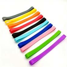 6Pcs Silicone Beach Towel Bands, 20cm*1cm Stretch Non Slip Towel Holder Elastic Strap, Portable Towel Clips For Beach Chair Cruise Pool Camping Towel Fixing Accessories - A - View 6