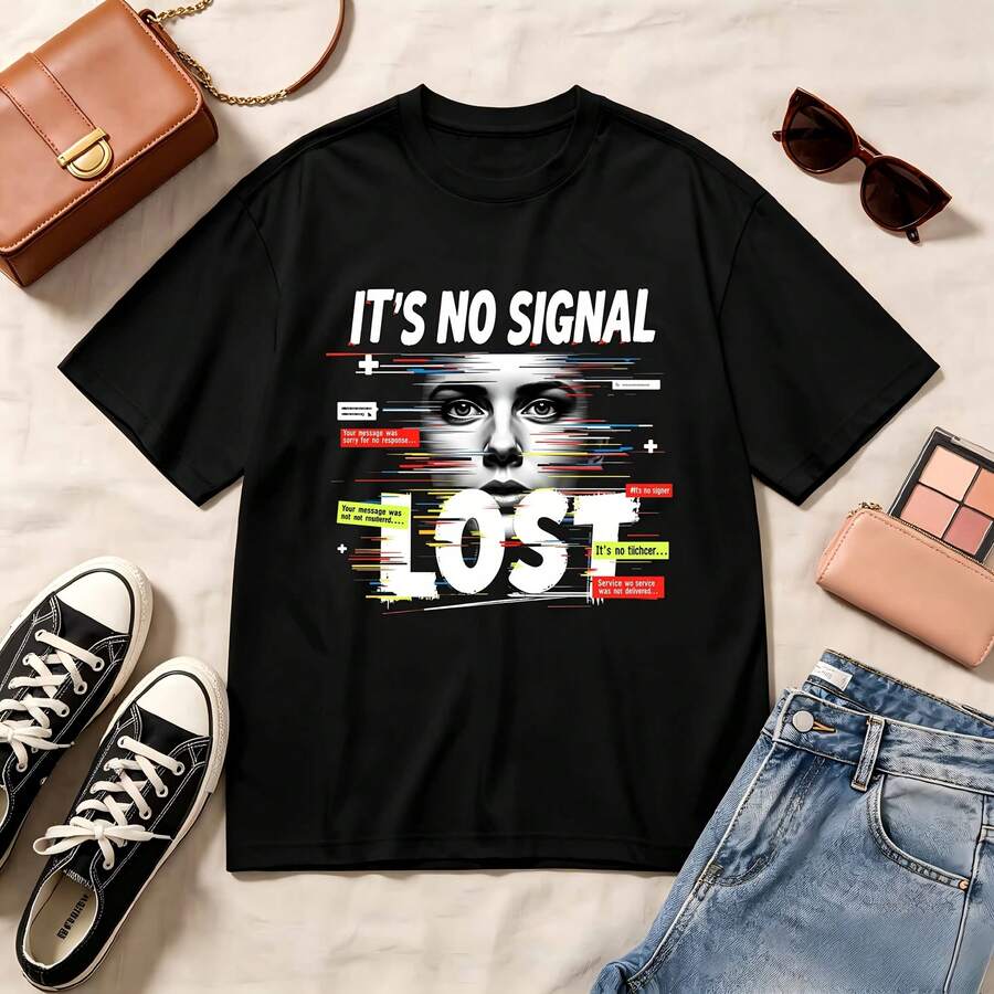 Retro, Vintage, Streetwear, Aesthetic, Edgy, Summer Vibes, 100% Cotton, Oversized, Soft Breathable, Casual Crewneck, Short Sleeve Top, Artistic Face Print, Urban Fashion, Youth Style - Negro - Ver 1