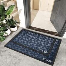 Bulijojo - Felpudo de entrada para interiores y exteriores, duradero y resistente, tapete antideslizante de goma natural gruesa absorbente, alfombra de entrada fácil de limpiar, 17 x 30 pulgadas - Rectangular de 26 x 15 - Ver 6