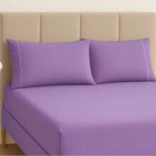 400 Thread Count Premium Bedding Set With Stick Stitch Finish - Lilac - View 5