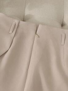 Pantalones con falda asimétrica de moda casual para ir al trabajo, pantalones cortos multifuncionales para mujer sin cinturón, pantalones con falda asimétrica a juego sin cinturón, falda asimétrica, falda con dobladillo asimétrico, falda pantalón - Granada - Ver 5