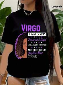Camiseta Virgo, Camiseta Virgo AF, ropa urbana, camiseta de cuello redondo de gran tamaño para salidas diarias, camping, conciertos, eventos de hip-hop, rock y rap, camiseta Queen, camiseta de cumpleaños Virgo, camiseta constelación Virgo, camiseta de profesor de astrología Virgo, regalos de temporada Virgo para mujeres, camiseta Virgo, camiseta zodiaco Virgo, camiseta de horóscopo Virgo de gran energía, talla grande. - Negro - Ver 6