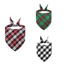 Cute Pet Dog Bandana, Saliva Bib, Triangle Scarf, Allows Dogs To Be Happy, Suitable For Pets At Home, Plaid Dog Scarf, Reversible Checkered Bib Scarf, Washable Christmas Dog Scarf, Accessories For Boys And Girls, Birthday Gift, Green/Black/Blue/Red Square Dog Bib, Reversible Scarf, Adjustable, Suitable For Small To Large Dogs And Cats (Checkered Size Random) - Multicolor - View 22