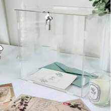 Caja decorativa, caja para tarjetas, caja de exhibición de acrílico con tapa transparente - Adecuada para bodas elegantes, aniversarios, Pascua, carnaval, cajas de regalo de graduación, decoración del Día de San Valentín - Almacena de forma segura dinero, tarjetas, coleccionables - Material de acrílico, para el hogar, la oficina, eventos corporativos - Regalo personalizado de agradecimiento, decoración del hogar, recuerdos románticos - Multicolor - Ver 10