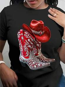 Women's Short-Sleeved T-Shirt With A Round Neck, Modern Design, And Anime-Style Printed Lettering. Comfortable And Easy To Wear. Ideal For Casual Everyday Wear And A Naturally Elegant Style; A Must-Have For Summer Parties. Local Payment. - 白色的 - 查看 6