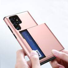 Ốp lưng điện thoại có khe đựng thẻ và ví cho Galaxy S26 Ultra S23 S22 S21 S20 S24 S25 FE S24 Ultra Plus A55 A56 A36 A16 A17, chống sốc và bảo vệ. - màu đen - Xem 7