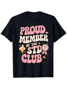 Embarrassing STD Funny Inappropriate Hilarious Adult Humor T-Shirt - Black - View 12